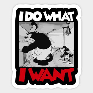 Steamboat Willie. I Do What I Want - 3 Sticker